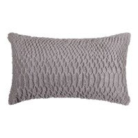 Διακοσμητική Μαξιλαροθήκη Γούνινη (30x50) Ανάγλυφη Newhome NX201 light grey
