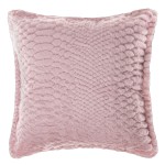 Διακοσμητική Μαξιλαροθήκη Γούνινη (45x45) Ανάγλυφη Newhome NX201 pink