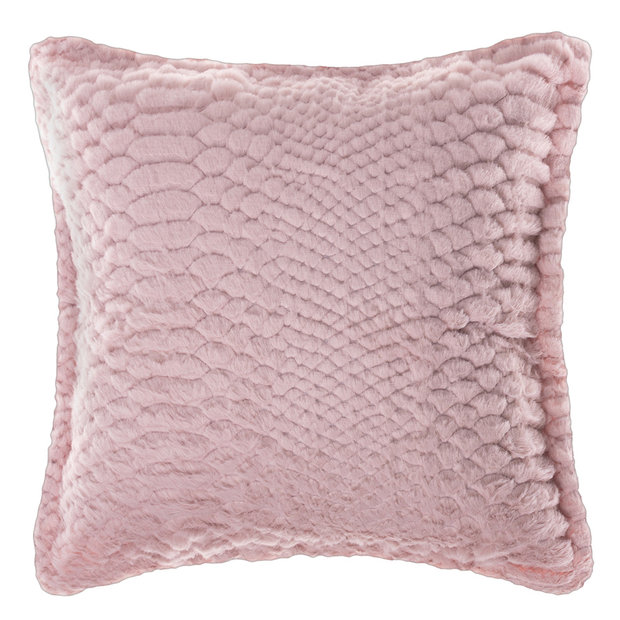 Διακοσμητική Μαξιλαροθήκη Γούνινη (45x45) Ανάγλυφη Newhome NX201 pink