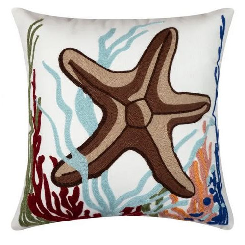 Διακοσμητική Θήκη για Μαξιλάρια Καναπέ (45x45) Ολοκέντητο Πολύγαζο Newhome A23 Αστερίας