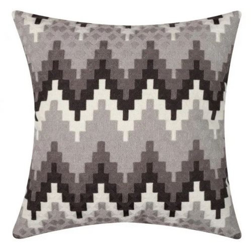 Διακοσμητική Θήκη για Μαξιλάρια Καναπέ (45x45) Ολοκέντητο Πολύγαζο Newhome Α19 Ζιγκ Ζαγκ
