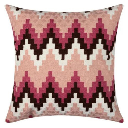 Διακοσμητική Θήκη για Μαξιλάρια Καναπέ (45x45) Ολοκέντητο Πολύγαζο Newhome Α20 Ζιγκ Ζαγκ