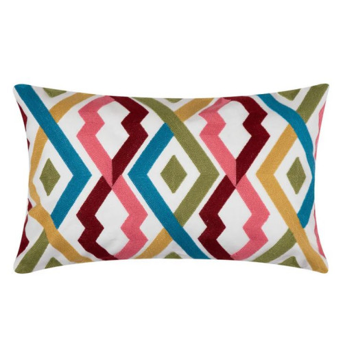 Διακοσμητική Θήκη για Μαξιλάρια Καναπέ (30x50) Ολοκέντητο Πολύγαζο Newhome S302