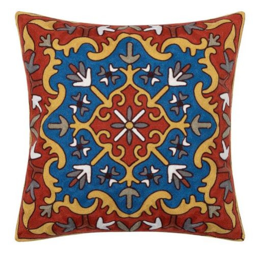 Διακοσμητική Θήκη για Μαξιλάρια Καναπέ (45x45) Ολοκέντητο Πολύγαζο Newhome 115