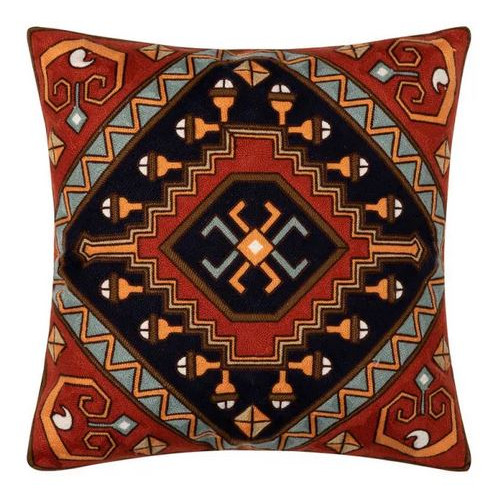 Διακοσμητική Θήκη για Μαξιλάρια Καναπέ (45x45) Ολοκέντητο Πολύγαζο Newhome K50