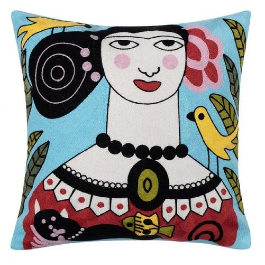 Διακοσμητική Θήκη για Μαξιλάρια Καναπέ (45x45) Ολοκέντητο Πολύγαζο Newhome 133