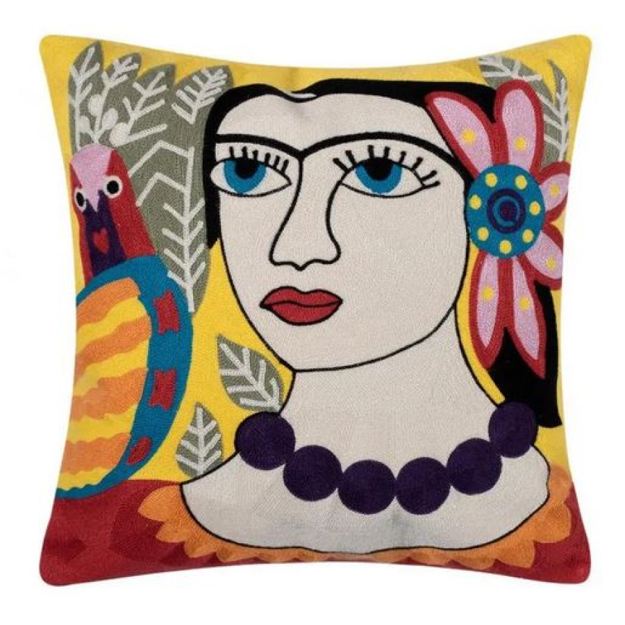 Διακοσμητική Θήκη για Μαξιλάρια Καναπέ (45x45) Ολοκέντητο Πολύγαζο Newhome 134