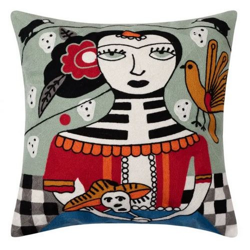 Διακοσμητική Θήκη για Μαξιλάρια Καναπέ (45x45) Ολοκέντητο Πολύγαζο Newhome 141