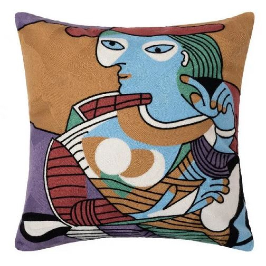 Διακοσμητική Θήκη για Μαξιλάρια Καναπέ (45x45) Ολοκέντητο Πολύγαζο Newhome 150