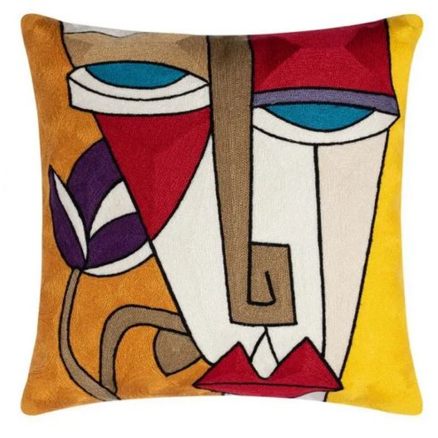 Διακοσμητική Θήκη για Μαξιλάρια Καναπέ (45x45) Ολοκέντητο Πολύγαζο Newhome 97