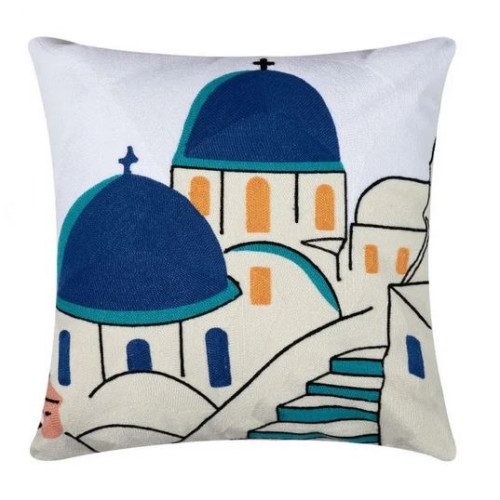 Διακοσμητική Θήκη για Μαξιλάρια Καναπέ (45x45) Ολοκέντητο Πολύγαζο Newhome 267