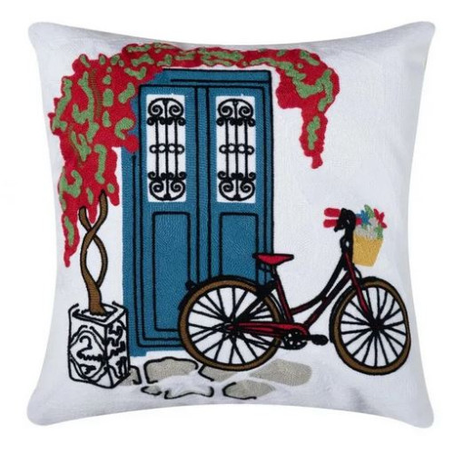 Διακοσμητική Θήκη για Μαξιλάρια Καναπέ (45x45) Ολοκέντητο Πολύγαζο Newhome 268