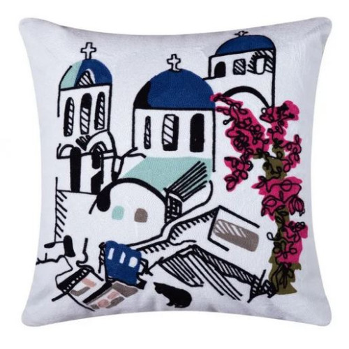 Διακοσμητική Θήκη για Μαξιλάρια Καναπέ (45x45) Ολοκέντητο Πολύγαζο Newhome 271