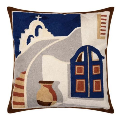 Διακοσμητική Θήκη για Μαξιλάρια Καναπέ (45x45) Ολοκέντητο Πολύγαζο Newhome K1