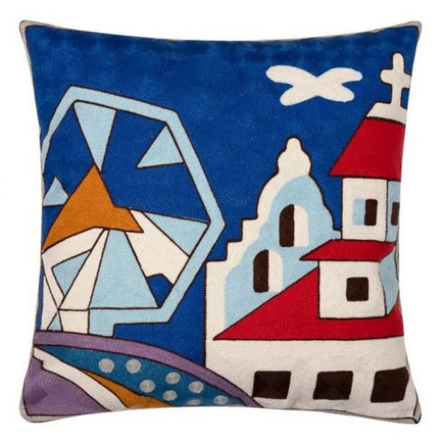 Διακοσμητική Θήκη για Μαξιλάρια Καναπέ (45x45) Ολοκέντητο Πολύγαζο Newhome K4