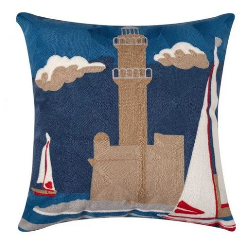 Διακοσμητική Θήκη για Μαξιλάρια Καναπέ (45x45) Ολοκέντητο Πολύγαζο Newhome S307