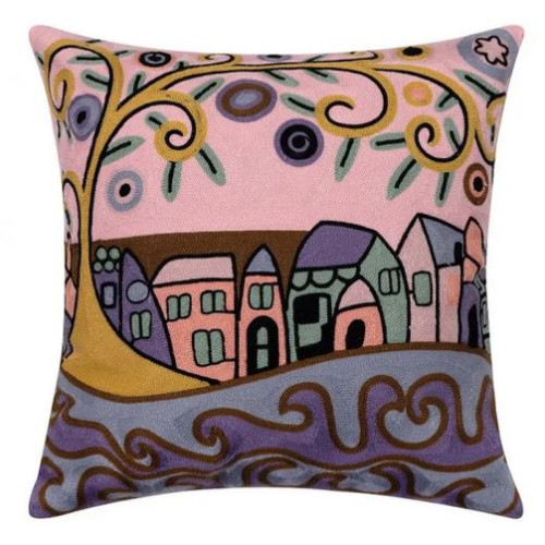 Διακοσμητική Θήκη για Μαξιλάρια Καναπέ (45x45) Ολοκέντητο Πολύγαζο Newhome 258