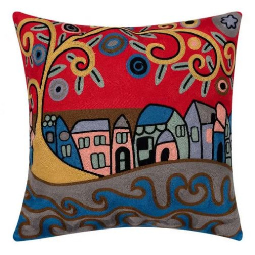 Διακοσμητική Θήκη για Μαξιλάρια Καναπέ (45x45) Ολοκέντητο Πολύγαζο Newhome 260