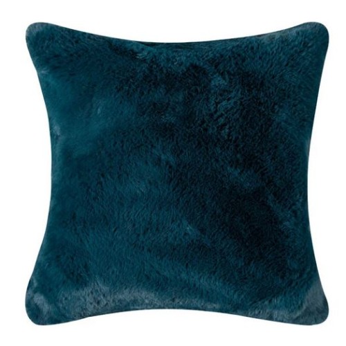 Διακοσμητική Μαξιλαροθήκη Γούνινη (45x45) Newhome Rabbit Fur sea green (πετρόλ)