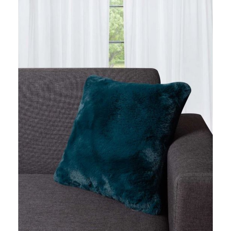 Διακοσμητική Μαξιλαροθήκη Γούνινη (45x45) Newhome Rabbit Fur sea green (πετρόλ)
