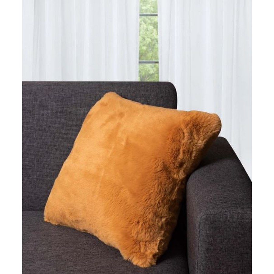 Διακοσμητική Μαξιλαροθήκη Γούνινη (45x45) Newhome Rabbit Fur yolk (κροκί)