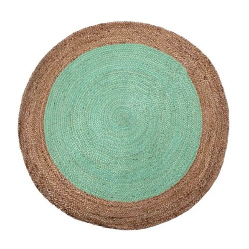 Χαλί στρογγυλό (Διαμέτρου 150εκ.) από Φυσική Γιούτα Newhome 1702 μέντα