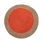 Χαλί στρογγυλό (Διαμέτρου 150εκ.) από Φυσική Γιούτα Newhome 1705 τερακότα