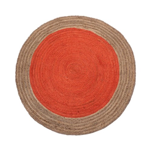 Χαλί στρογγυλό (Διαμέτρου 120εκ.) από Φυσική Γιούτα Newhome 1705 τερακότα
