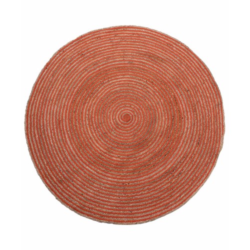 Χαλί στρογγυλό (Διαμέτρου 150εκ.) από Φυσική Γιούτα Newhome 1723 τερακότα