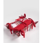 Χριστουγεννιάτικο Σετ Δώρου 2 Ποτηρόπανα (40x65) με Ψωμιέρα Newhome BS72115