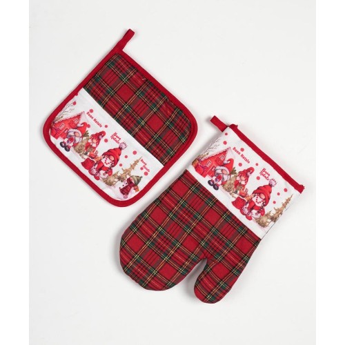 Χριστουγεννιάτικο Σετ Γάντι και Πιάστρα Κουζίνας Newhome Xmas 7-2