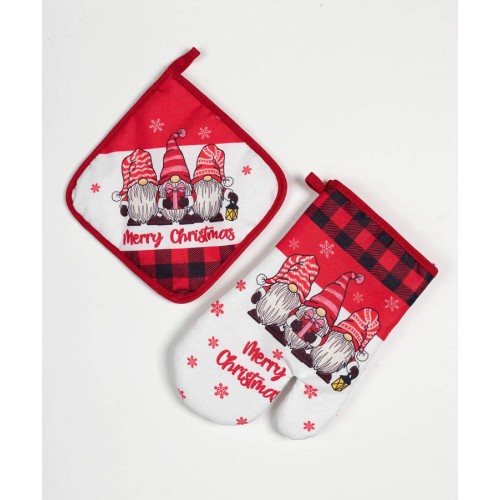 Χριστουγεννιάτικο Σετ Γάντι και Πιάστρα Κουζίνας Newhome Xmas 8