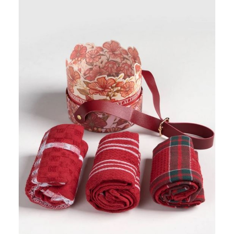 Χριστουγεννιάτικο Σετ Δώρου 3τεμ Ποτηρόπανα (40x65) Newhome Xmas Gift 3