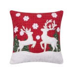 Χριστουγεννιάτικη Μαξιλαροθήκη (45x45) Με Ανάγλυφο Σχέδιο Newhome 52157 με Τάρανδο