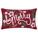 Χριστουγεννιάτικη Μαξιλαροθήκη (35x60) Με Ανάγλυφο Σχέδιο Newhome 52510