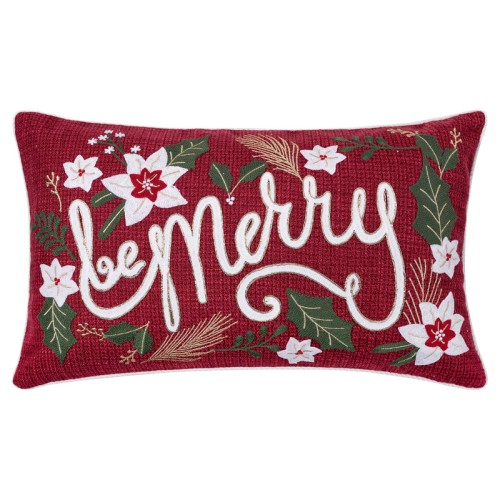Χριστουγεννιάτικη Μαξιλαροθήκη (35x60) Με Ανάγλυφο Σχέδιο Newhome 52510