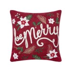 Χριστουγεννιάτικη Μαξιλαροθήκη (45x45) Με Ανάγλυφο Σχέδιο Newhome 52510