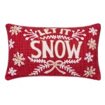 Χριστουγεννιάτικη Μαξιλαροθήκη (35x60) Με Ανάγλυφο Σχέδιο Newhome 52516 Let it snow