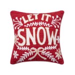 Χριστουγεννιάτικη Μαξιλαροθήκη (45x45) Με Ανάγλυφο Σχέδιο Newhome 52516 Let it snow