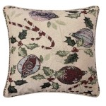 Χριστουγεννιάτικη Διακοσμητική Μαξιλαροθήκη (45x45) Στόφα Newhome Σχέδιο 718 Στολίδια