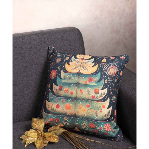 Χριστουγεννιάτικη Μαξιλαροθήκη Φιγούρας (45x45) Newhome KS2025-23 Christmas Tree