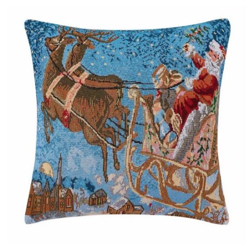 Χριστουγεννιάτικη Μαξιλαροθήκη Φιγούρας (45x45) Στόφα Newhome W351-036