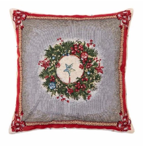 Χριστουγεννιάτικη Μαξιλαροθήκη Φιγούρας (45x45) Στόφα Newhome W352
