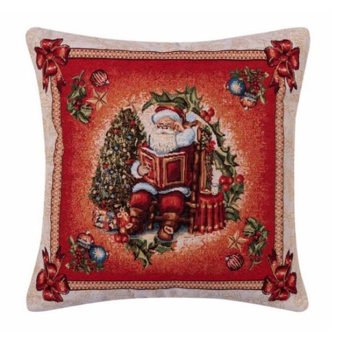 Χριστουγεννιάτικη Μαξιλαροθήκη Φιγούρας (45x45) Στόφα Newhome W353