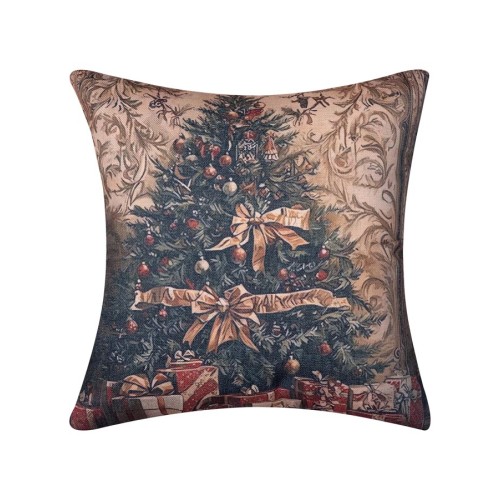 Χριστουγεννιάτικη Μαξιλαροθήκη Φιγούρας (45x45) Newhome KS026-15 με Δέντρο με Δώρα
