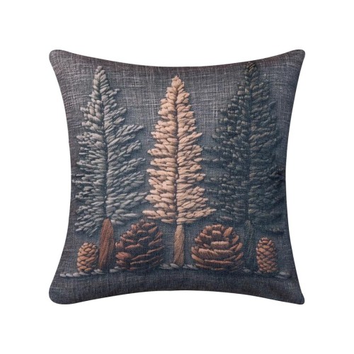 Χριστουγεννιάτικη Μαξιλαροθήκη Φιγούρας (45x45) Newhome KS026-19 Έλατα