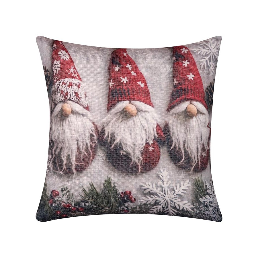 Χριστουγεννιάτικη Μαξιλαροθήκη Φιγούρας (45x45) Newhome KS026-2 με Ξωτικά Χριστουγεννιάτικη Μαξιλαροθήκη Φιγούρας (45x45) Newhome KS026-2 με Ξωτικά