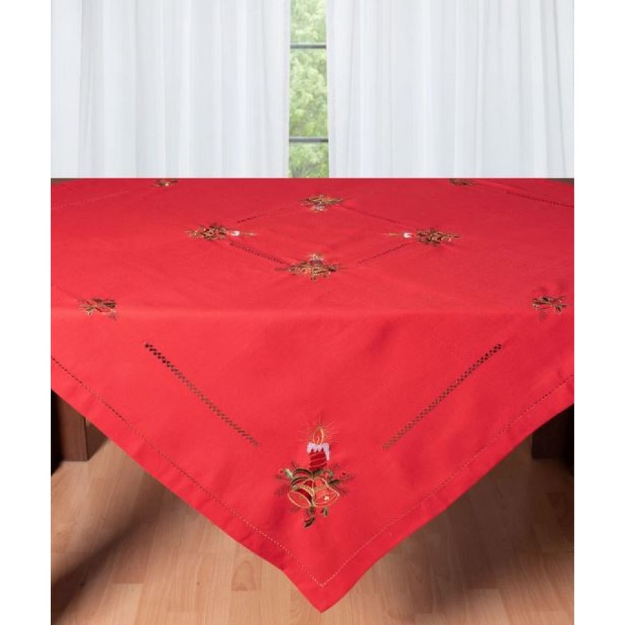 Χριστουγεννιάτικο Τραπεζοκαρέ (140x140) Κεντητό Newhome 1982 κόκκινο Χριστουγεννιάτικο Τραπεζοκαρέ (140x140) Κεντητό Newhome 1982 κόκκινο