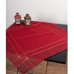 Χριστουγεννιάτικο Τραπεζομάντηλο 8 Ατόμων (160x220) Με Χρυσοκλωστή Newhome 2448 κόκκινο