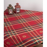 Χριστουγεννιάτικο Τραπεζομάντηλο Τετράγωνο (180x180) Καρώ Newhome 3194